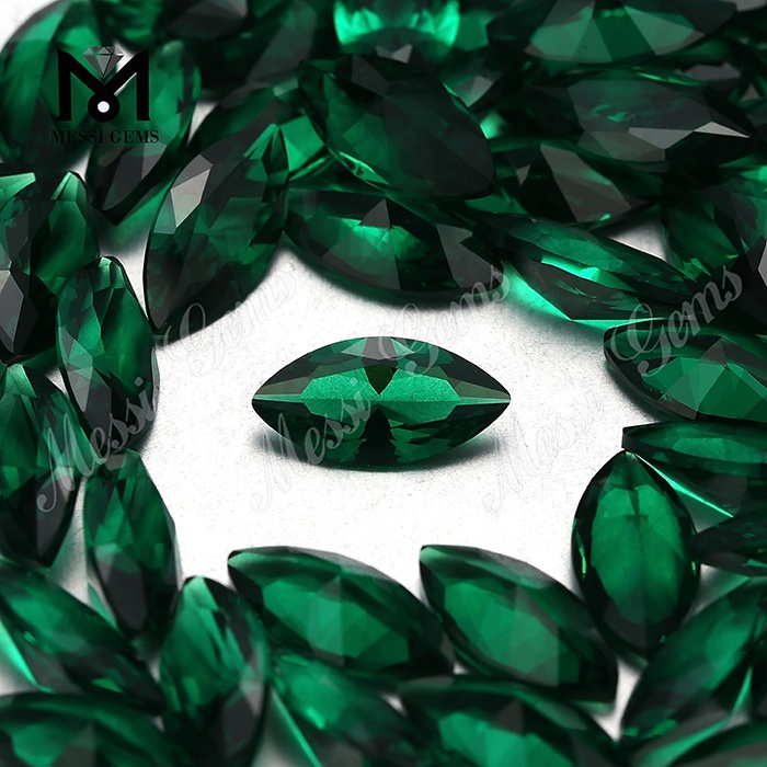 marquesa de color verde esmeralda sintética nano piedra preciosa suelta