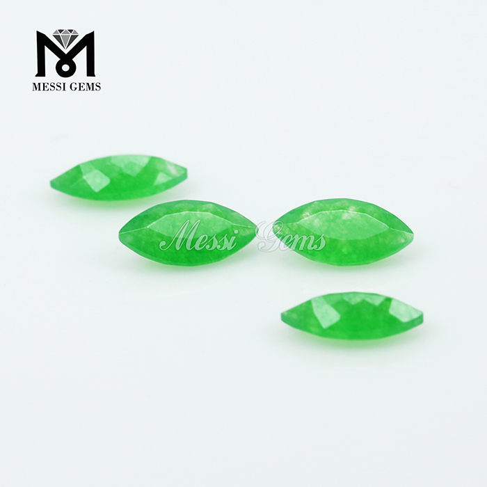 Piedras en forma de marquesa de jade malasio natural suelta, joyas de jade para venta al por mayor