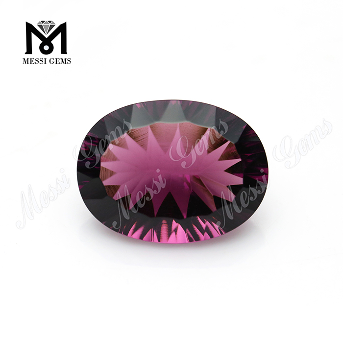 Piedra de cristal de amatista tallada Millenium ovalada para joyería