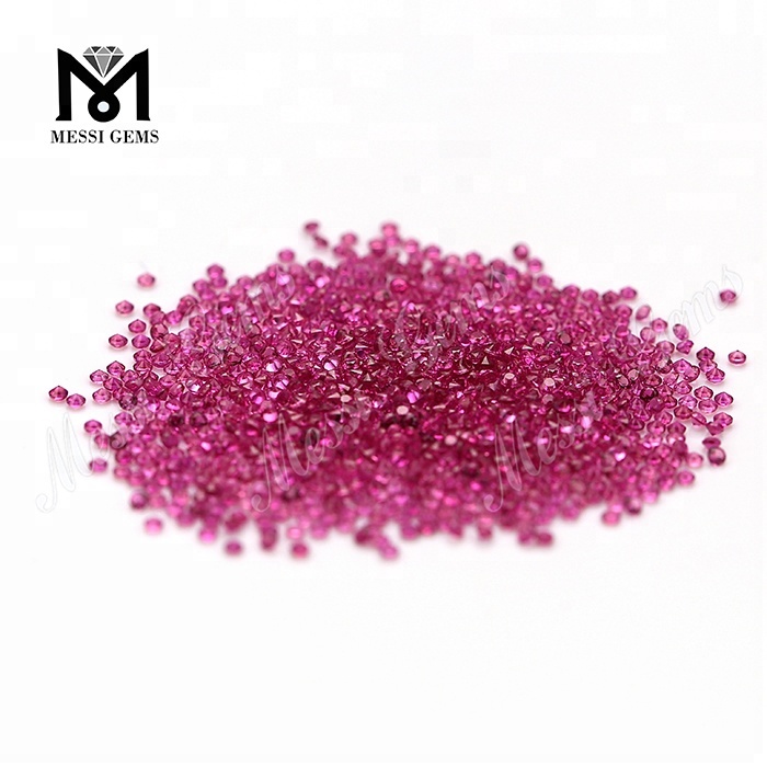 Gran oferta de piedras preciosas de rubí natural de tamaño pequeño redondas sueltas de 1,3 mm