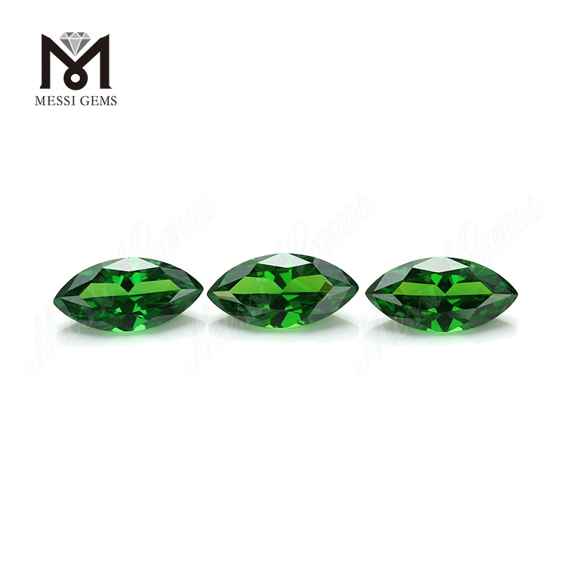 Piedra cz verde sintética forma marquesa 7x14mm zirconia cúbica suelta