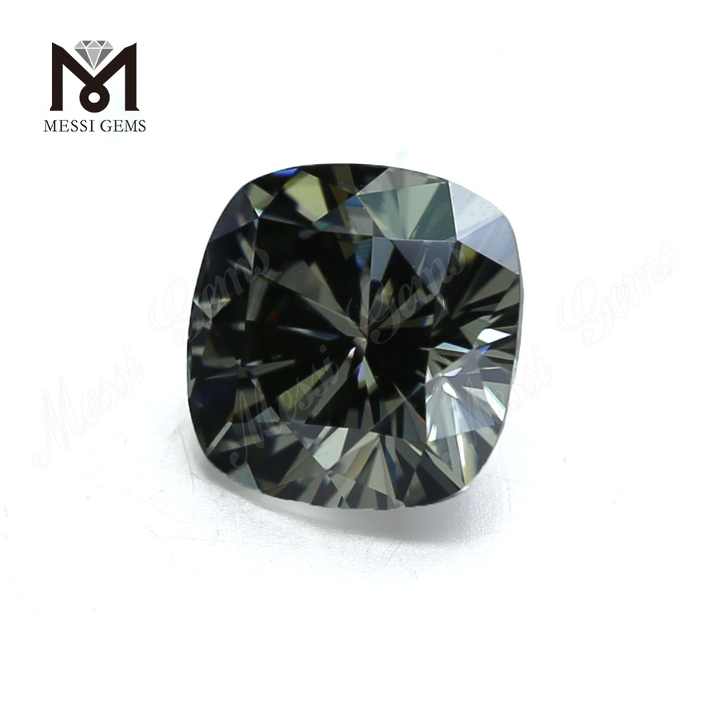 DEF venta al por mayor moissanite diamante gris cojín corte moissanite piedra