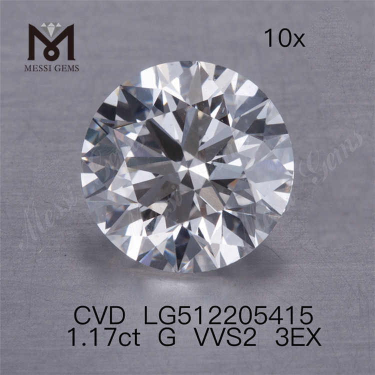 1.17ct G rd cvd lab diamond 3EX vvs precio de fábrica de diamantes hechos por el hombre barato