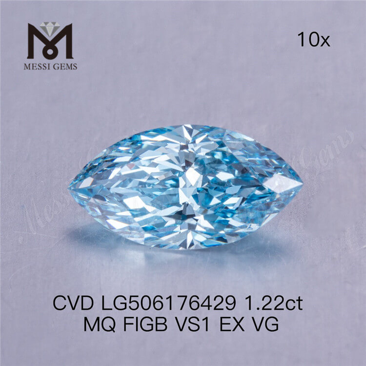 Diamante sintético azul de 1,22 quilates VS1 Diamante de laboratorio IGI