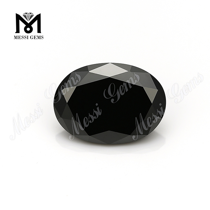 7*9 forma ovalada piedra preciosa suelta de alta calidad circonita cúbica negra