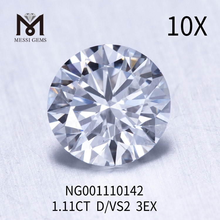 Diamantes de laboratorio sueltos RD 1.11ct VS2 Corte D EX