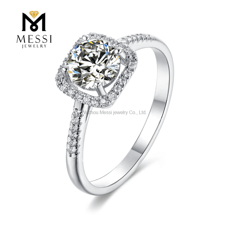 Anillo de plata de ley 925 para mujer, anillos de diamantes de moissanita a la moda de alta calidad, envío gratis