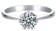 Messi Gems Single 1 Carat Moissanite Diamond Dainty 925 Sterling Silver Anillo
