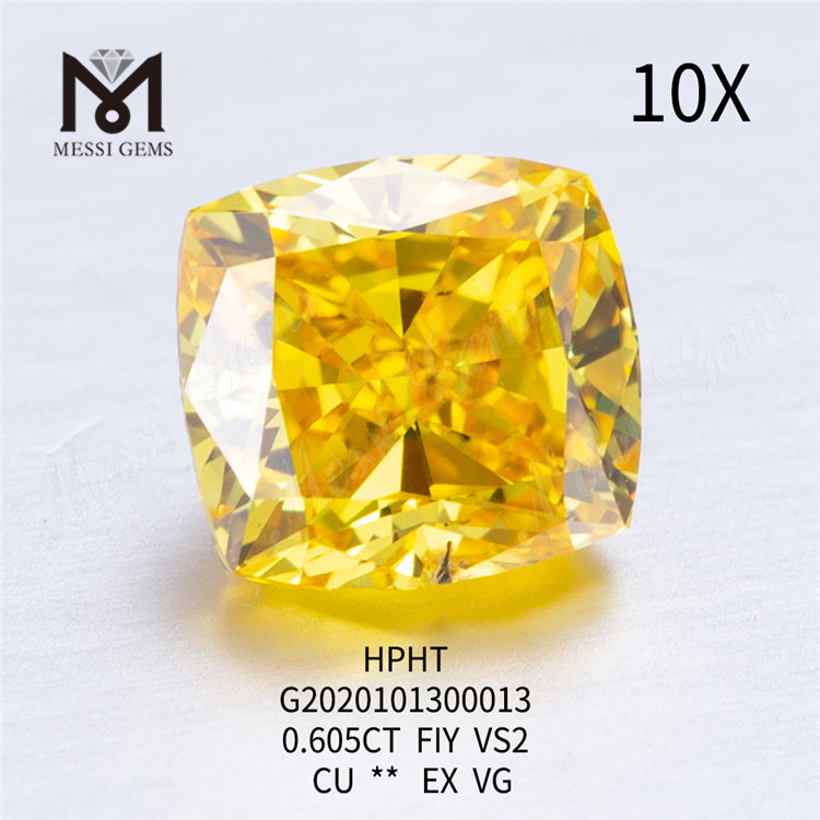 0.605ct FIY CU EX diamante cultivado en laboratorio VS2 VG