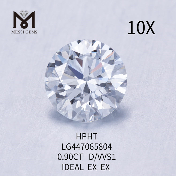 0,90 quilates D VVS1 Redondo BRILLANTE IDEL Diamantes cultivados en laboratorio