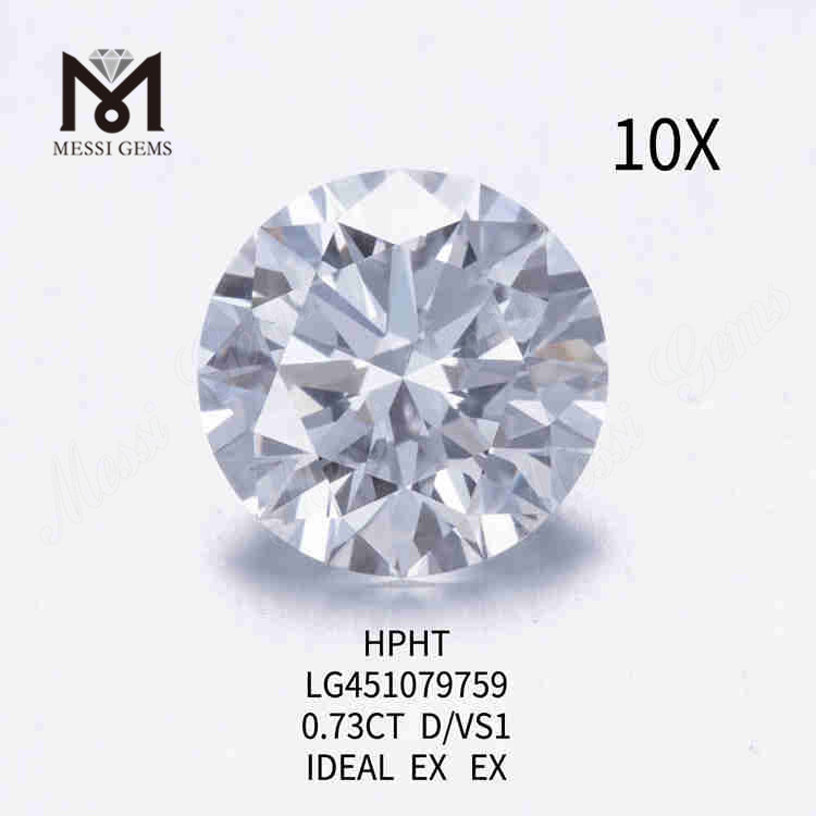 0.73CT D/VS1 diamante suelto hecho en laboratorio IDEAL EX EX
