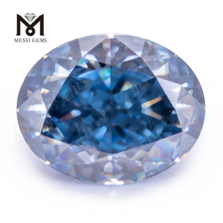 OVAL Nuevas piedras de moissanita azul Precio al por mayor Gemas en existencia